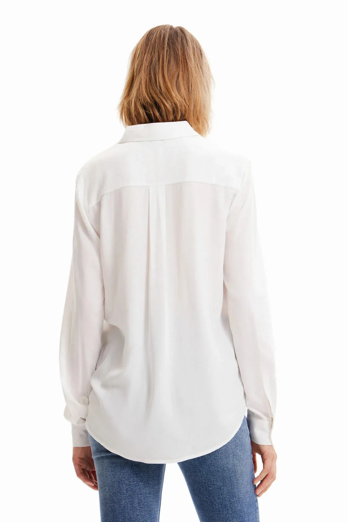 Patchwork and flower shirt- Women