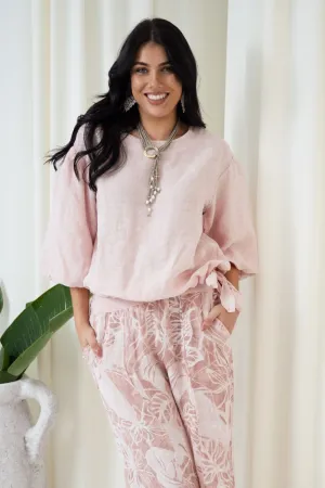 Patrice Puff Sleeve Top | Pink