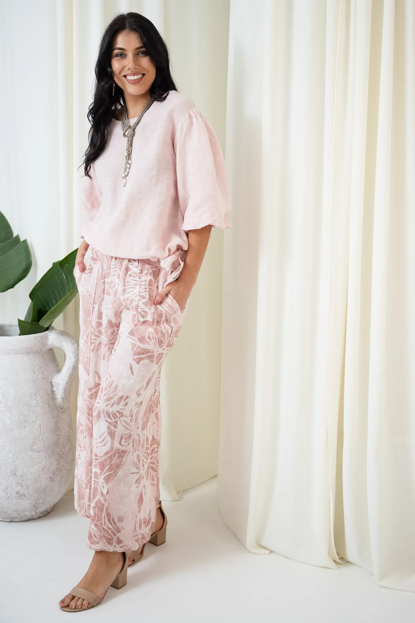 Patrice Puff Sleeve Top | Pink