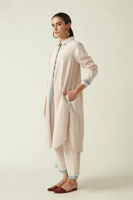 Payal Pratap   I   Humber Summit Felis Shirt Tunic Cotton Handloom Beige Transition Edit 4T-6