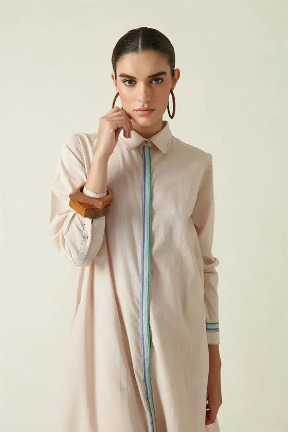 Payal Pratap   I   Humber Summit Felis Shirt Tunic Cotton Handloom Beige Transition Edit 4T-6