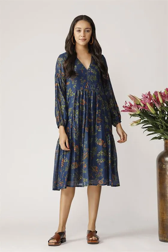 Payal Pratap   II   Morning Glory Wallich V-Neck Dress
