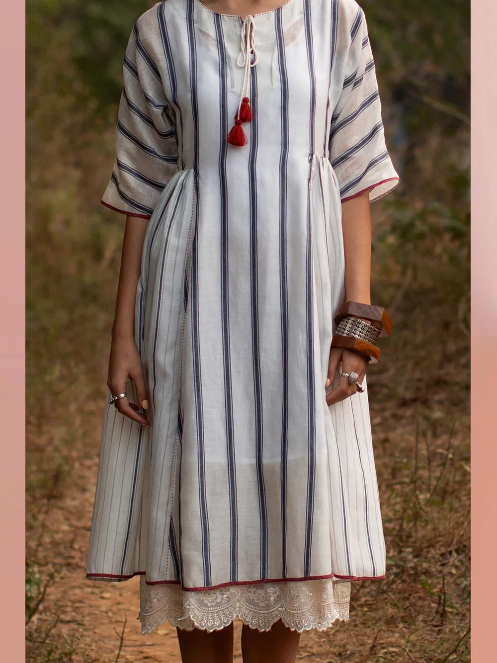 Payal Pratap   -   Tunic Martha  I  Tunic With Tassels And Embroidered Slip