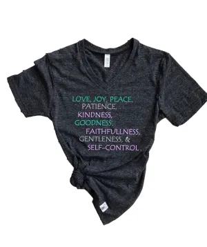Peace Love Joy Shirt | Unisex V Neck
