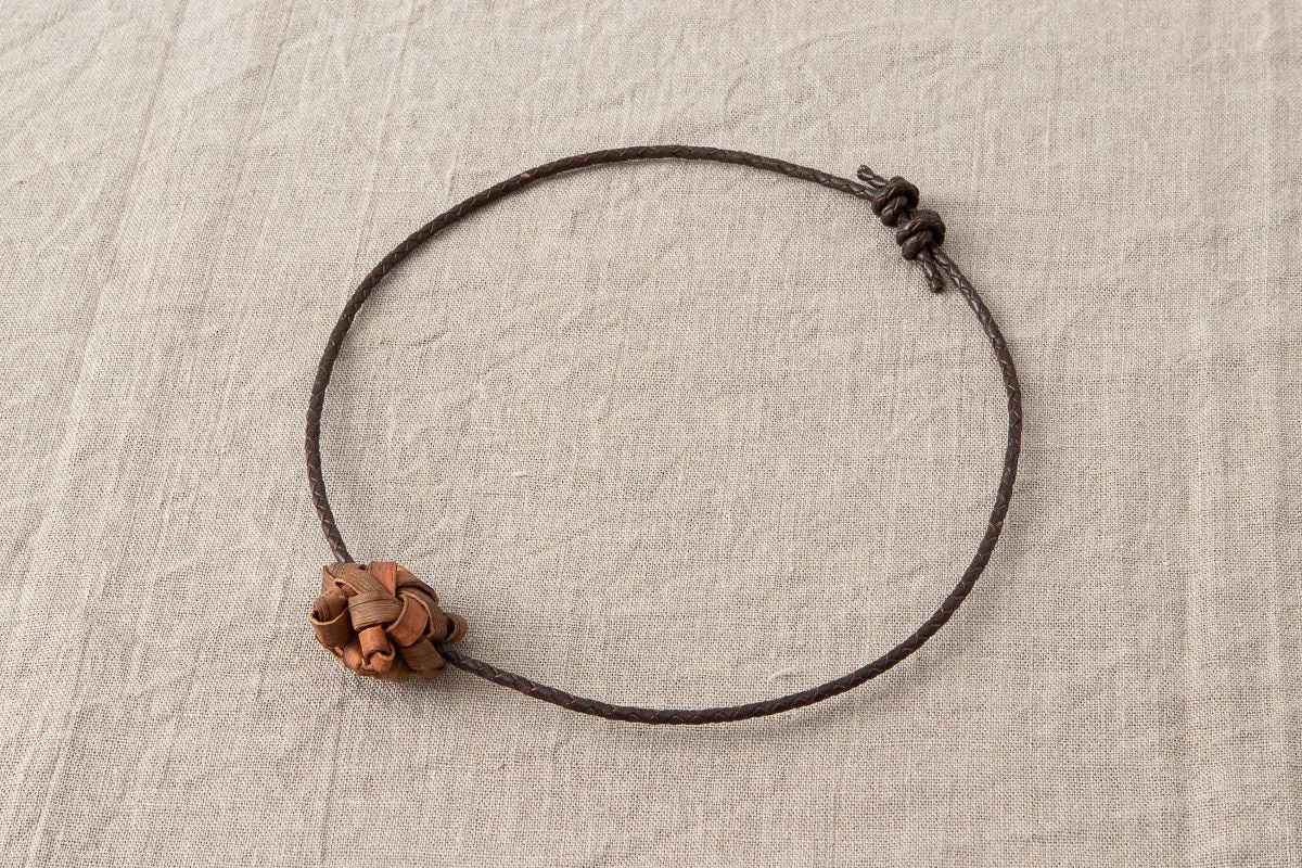 Pendant “Flower” (choker type) / Grape vine / Yamagata-JPN 311405-1
