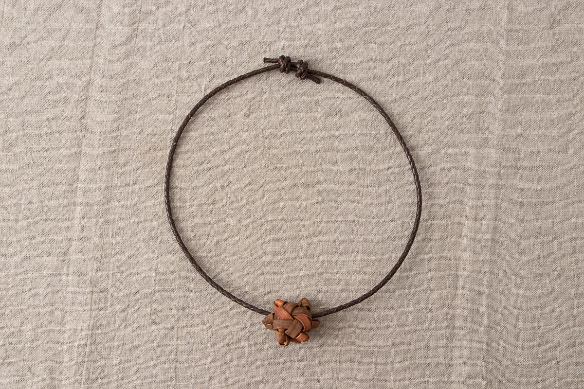 Pendant “Flower” (choker type) / Grape vine / Yamagata-JPN 311405-1