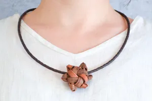 Pendant “Flower” (choker type) / Grape vine / Yamagata-JPN 311405-1