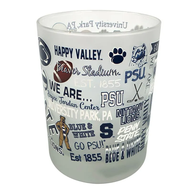 Penn State Color Wrap Double Old Fashion Rocks Glass
