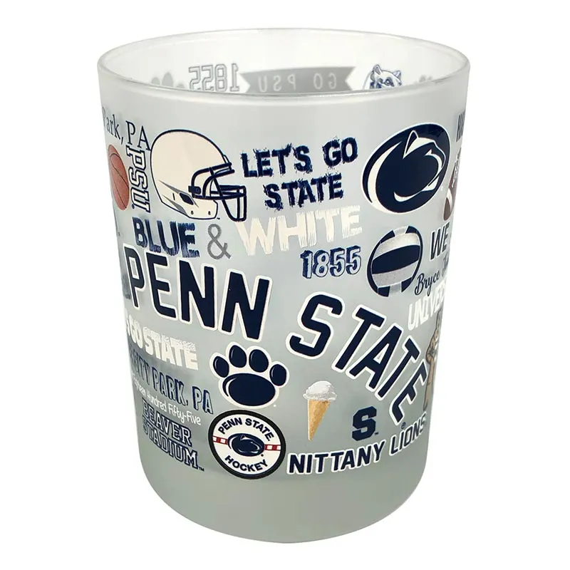Penn State Color Wrap Double Old Fashion Rocks Glass