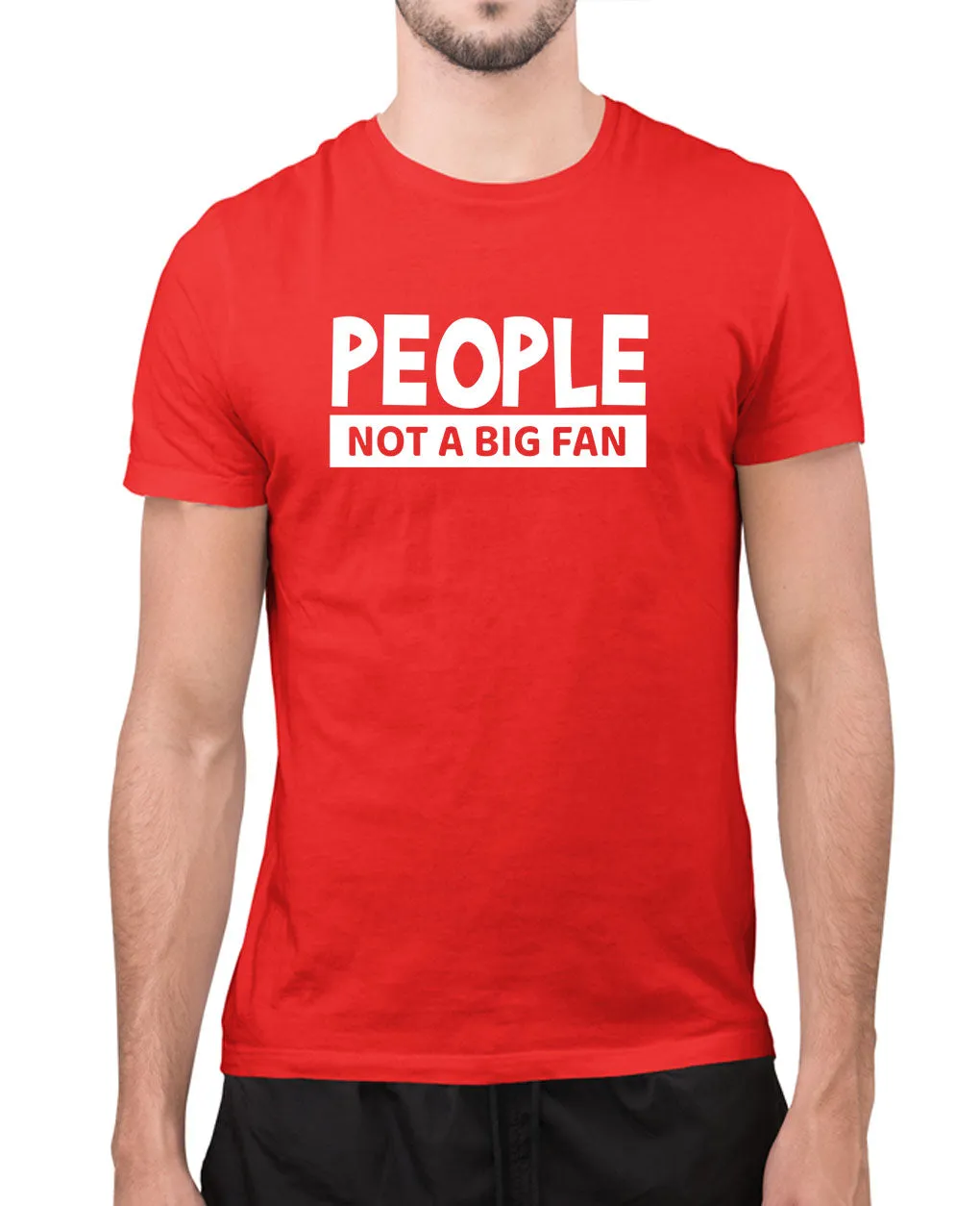 People, not a big fan, funny t-shirt, novelty t-shirt