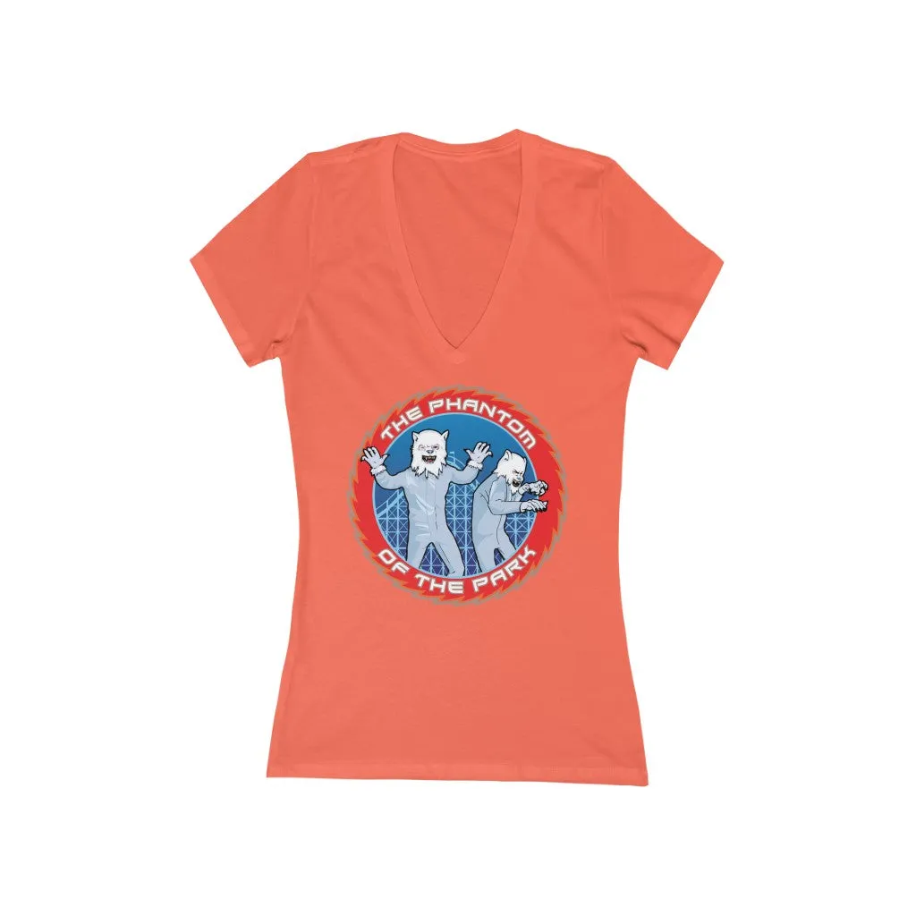 Phantom Wolfmen Women's Jersey Short Sleeve Deep V-Neck Tee