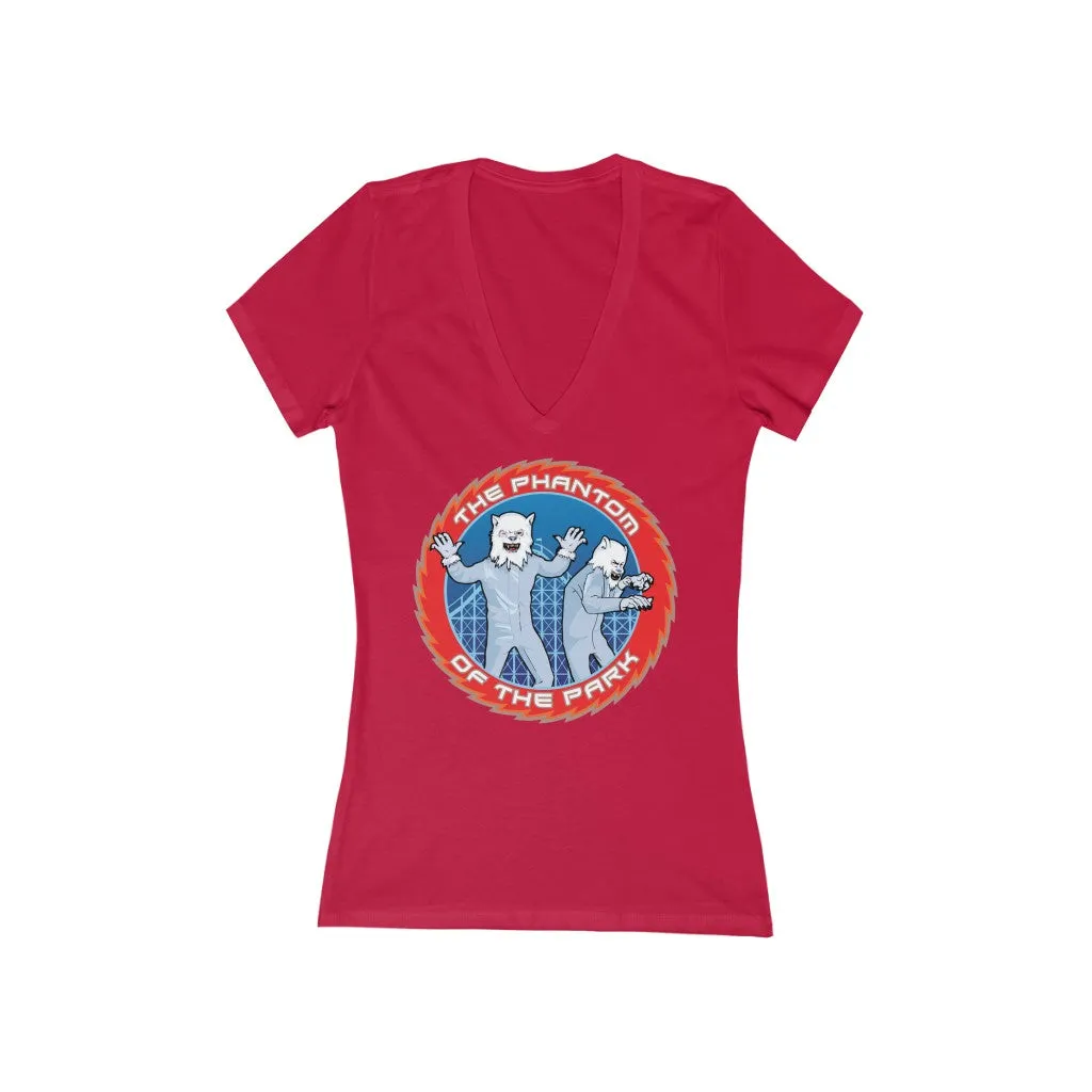 Phantom Wolfmen Women's Jersey Short Sleeve Deep V-Neck Tee