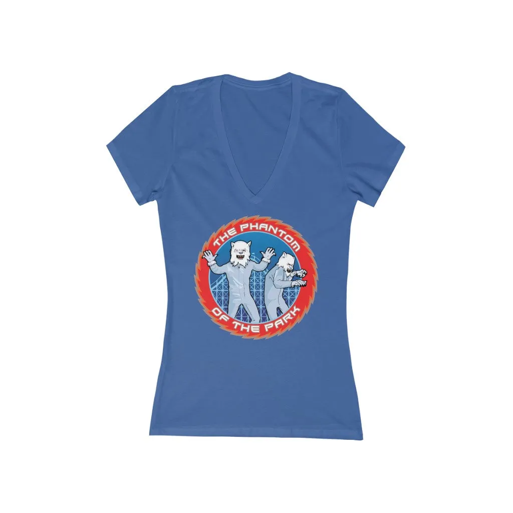 Phantom Wolfmen Women's Jersey Short Sleeve Deep V-Neck Tee