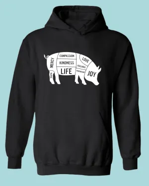 Pig Kindness Spot shirt, Stop Eating Pig Hoodie