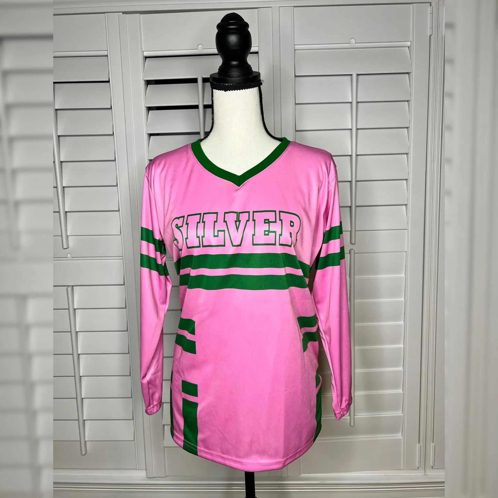 Pink & Green | Long Sleeves Stripe Shirt