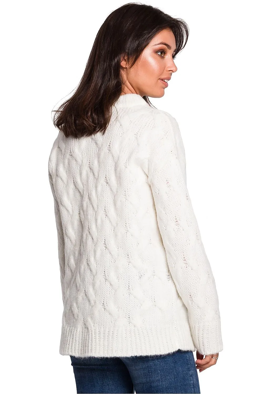 Plaid Over-the-Shoulder Luxury Sweater