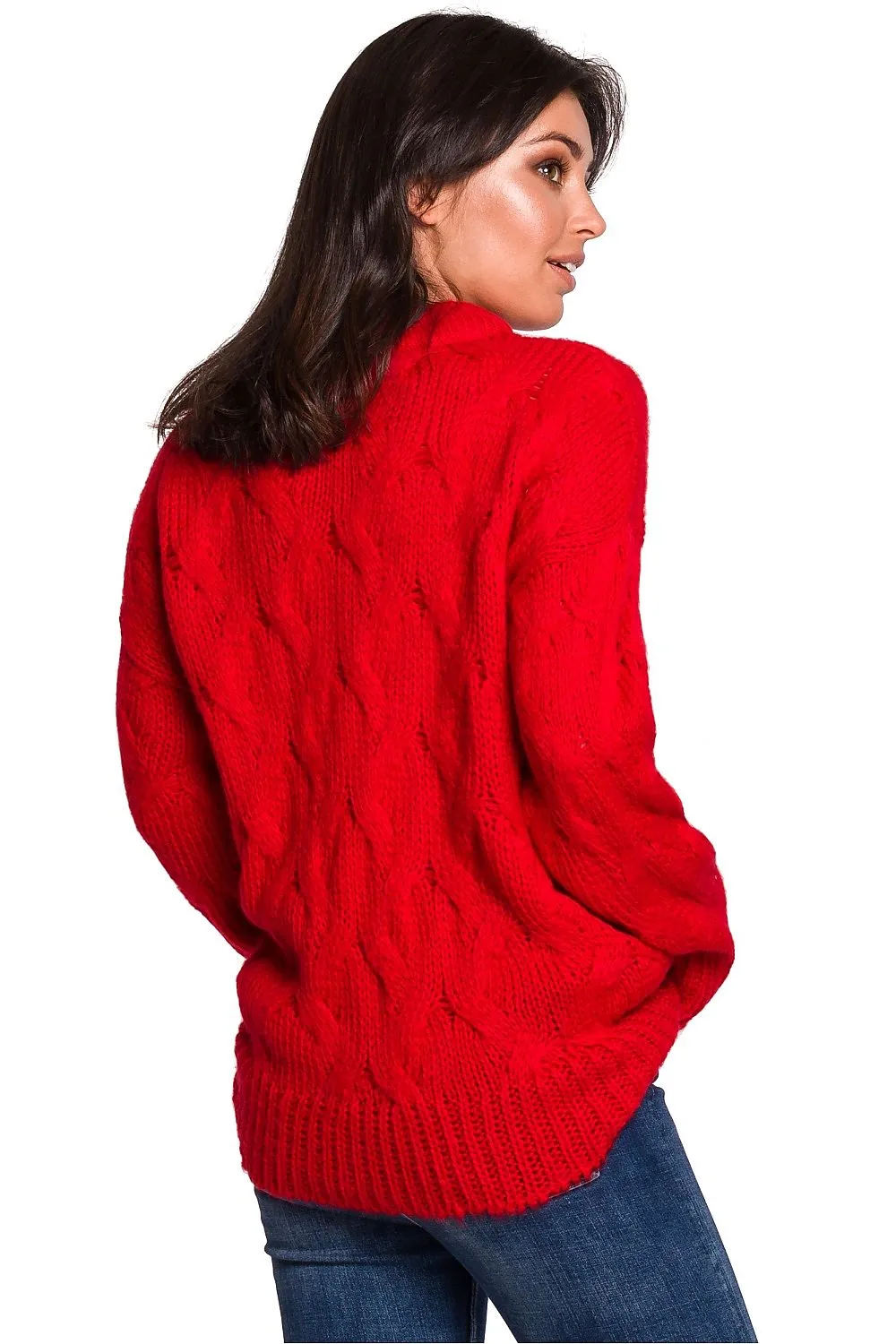 Plaid Over-the-Shoulder Luxury Sweater
