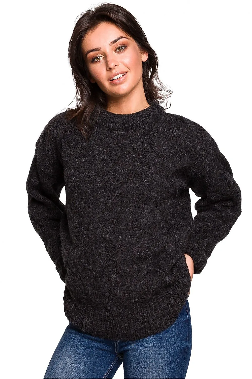 Plaid Over-the-Shoulder Luxury Sweater