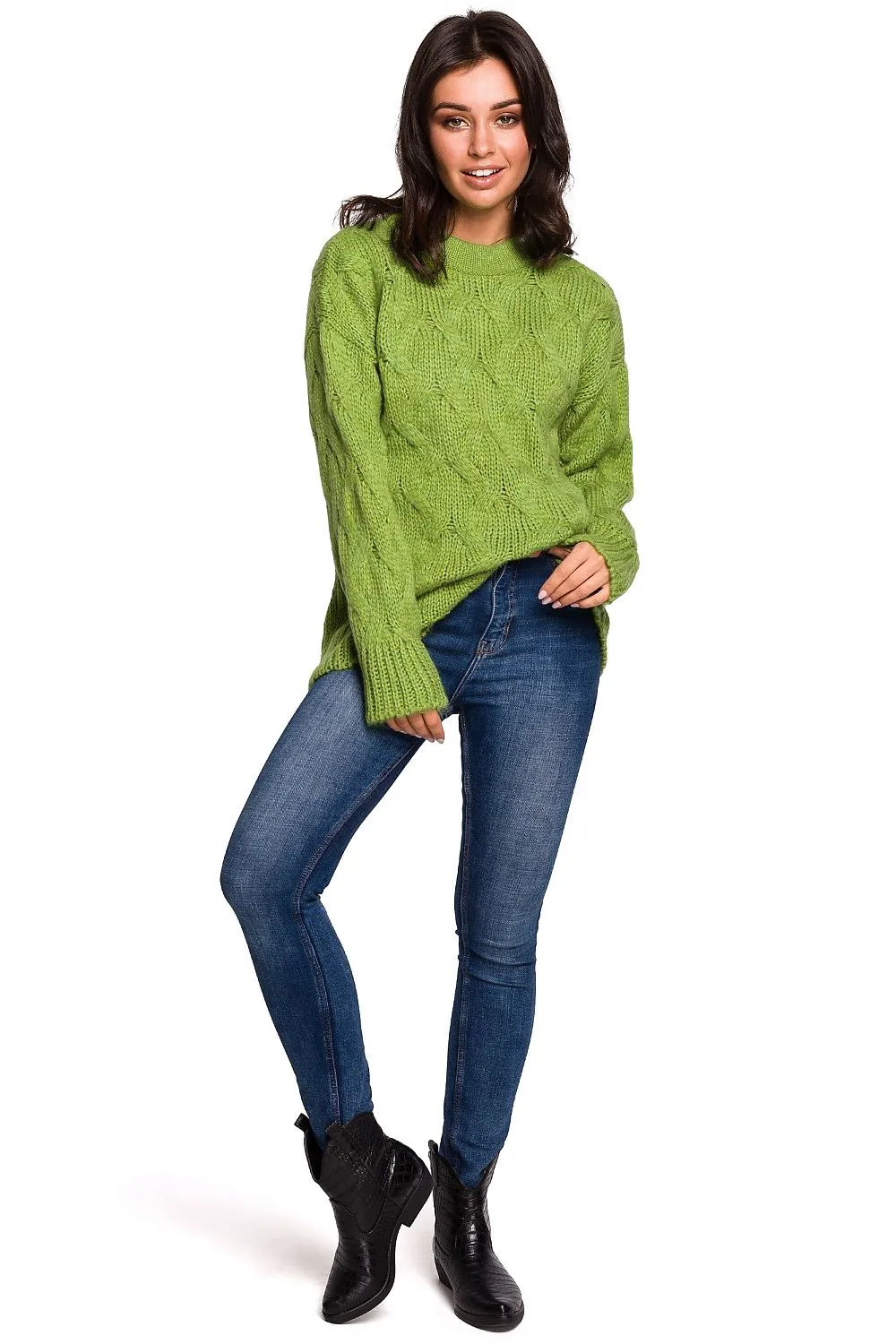 Plaid Over-the-Shoulder Luxury Sweater