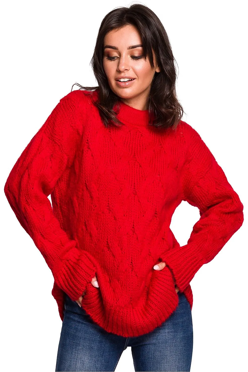 Plaid Over-the-Shoulder Luxury Sweater