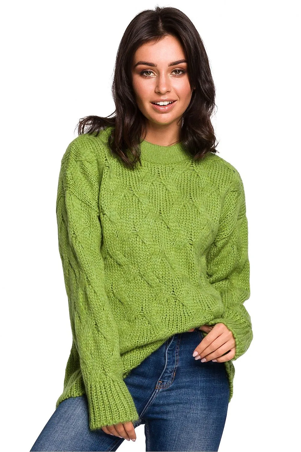 Plaid Over-the-Shoulder Luxury Sweater