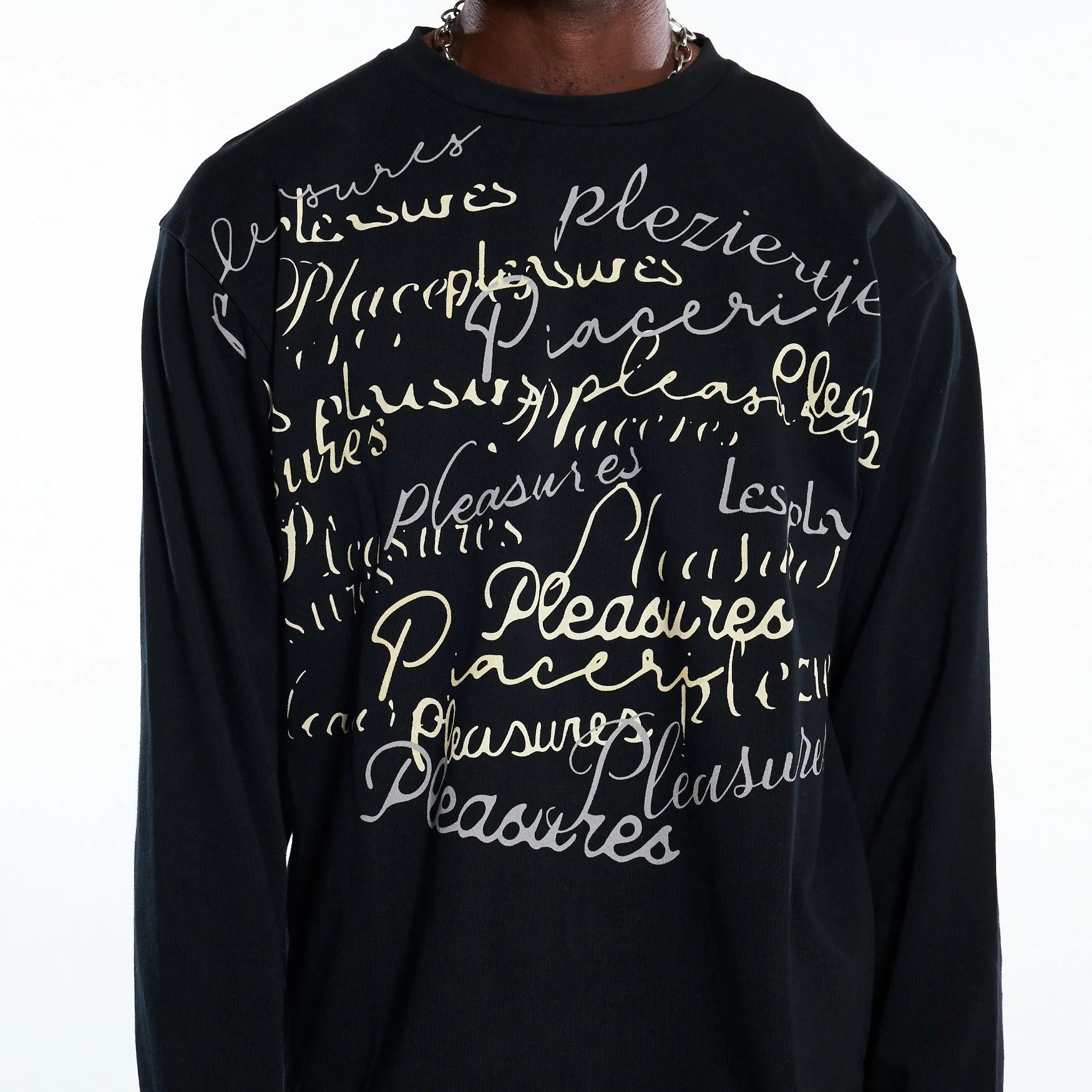 Pleasures Men Shatter Long Sleeve Shirt Black