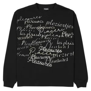 Pleasures Men Shatter Long Sleeve Shirt Black