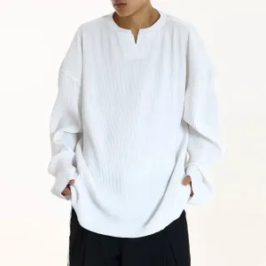 Pleated Bottoming V-neck Shirt