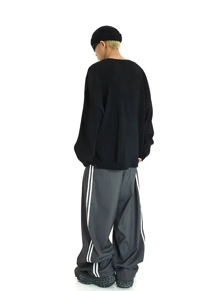 Pleated Bottoming V-neck Shirt