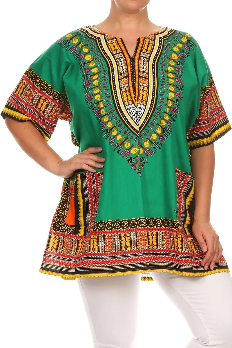Plus Size Radiant Tribal Print Tunic [SALE]