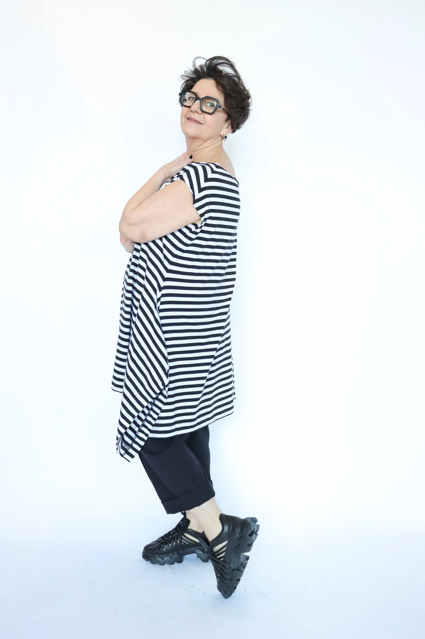 PLUSLAVIE PLÜ Striped Bat Top