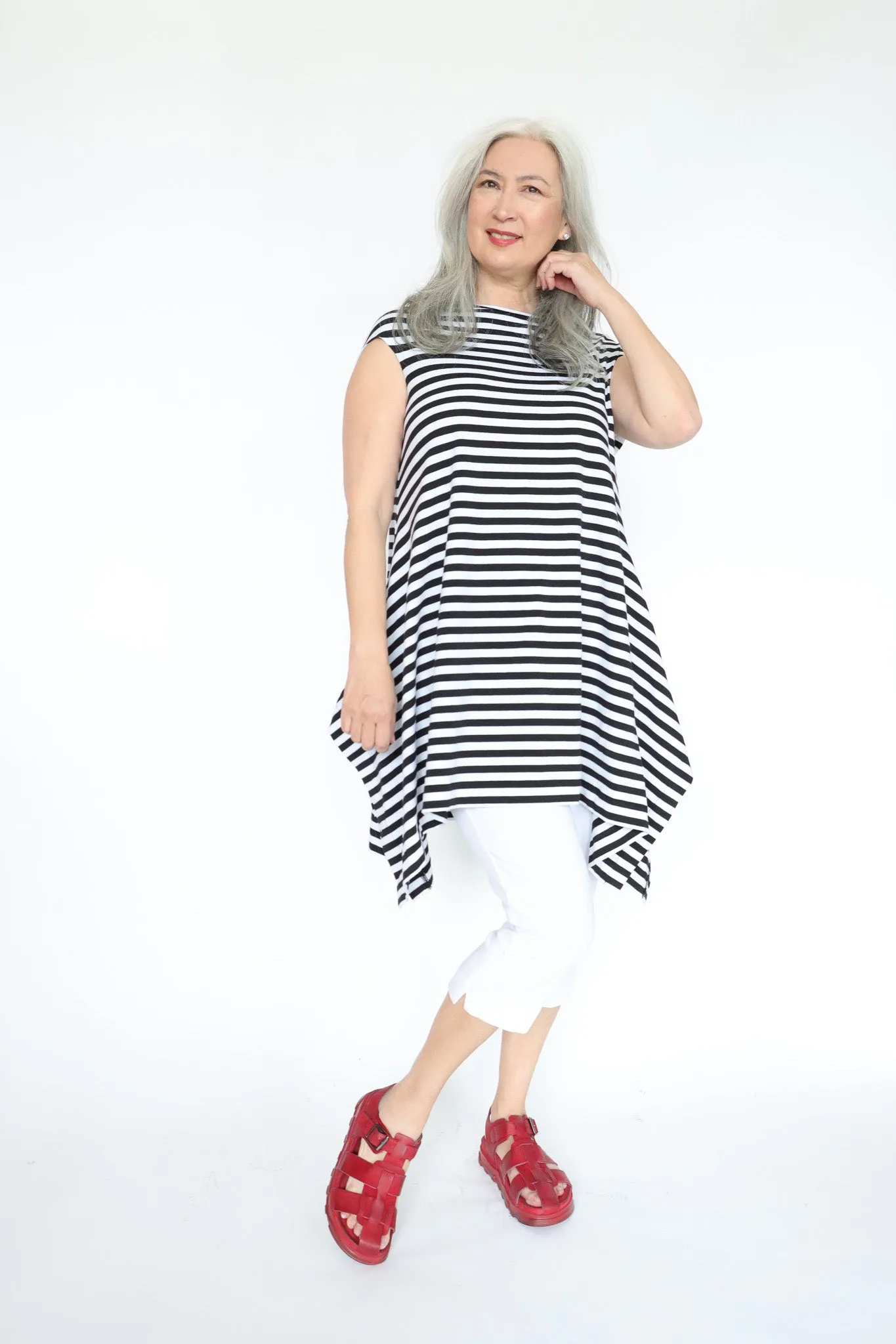 PLUSLAVIE PLÜ Striped Bat Top