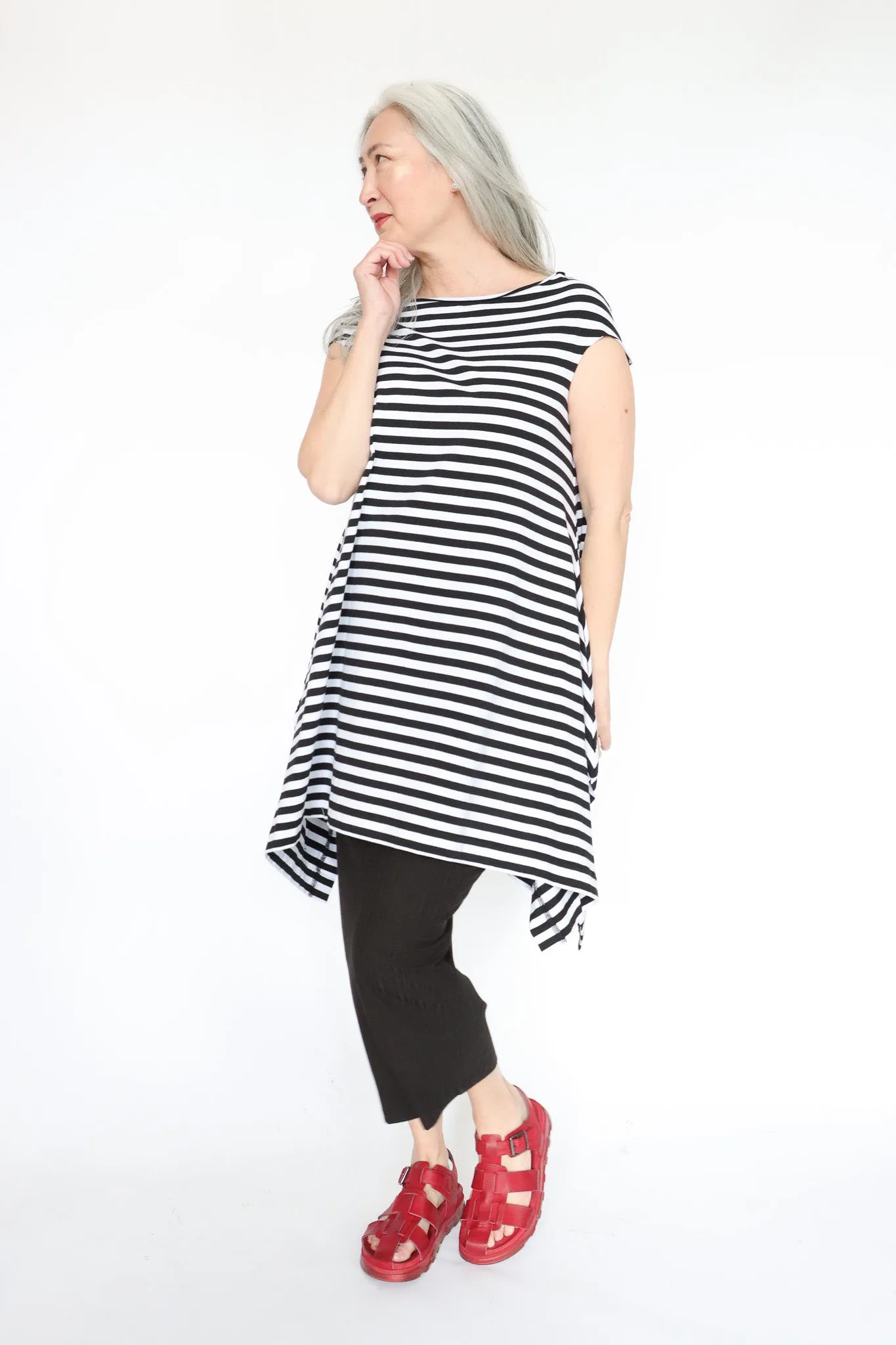 PLUSLAVIE PLÜ Striped Bat Top