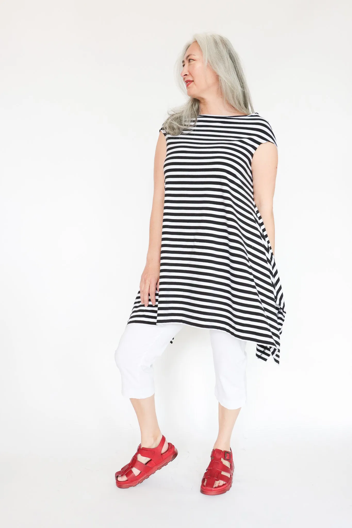 PLUSLAVIE PLÜ Striped Bat Top