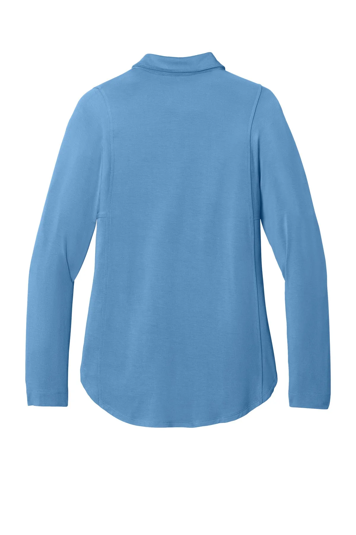 Port Authority Women's Luxe Knit Button Tunic LK5602 Carolina Blue