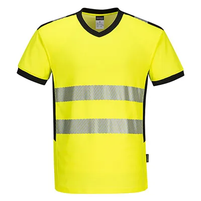 Portwest PW310 PW3 Hi Vis V-Neck T Shirt