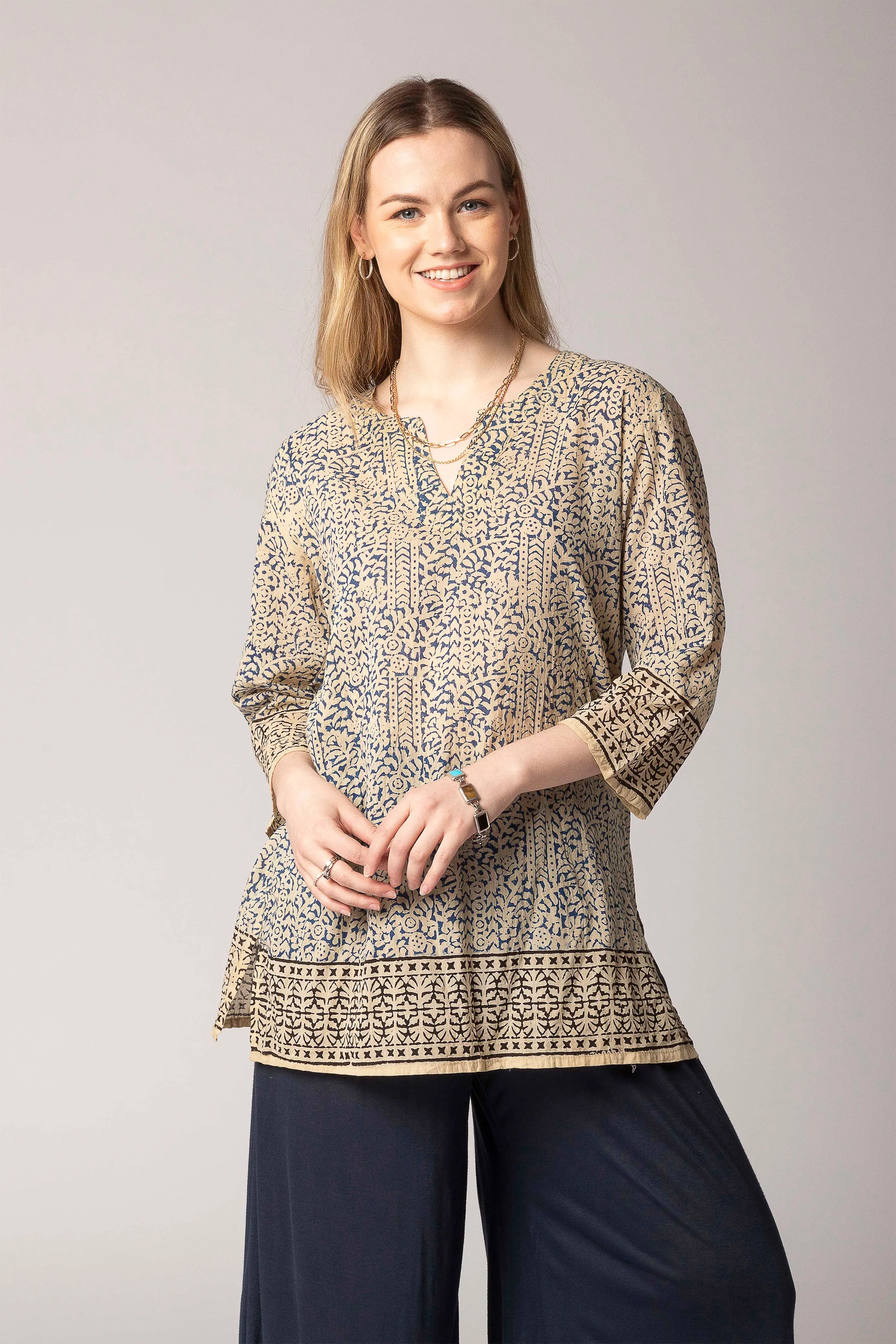 Print Cotton Tunic.