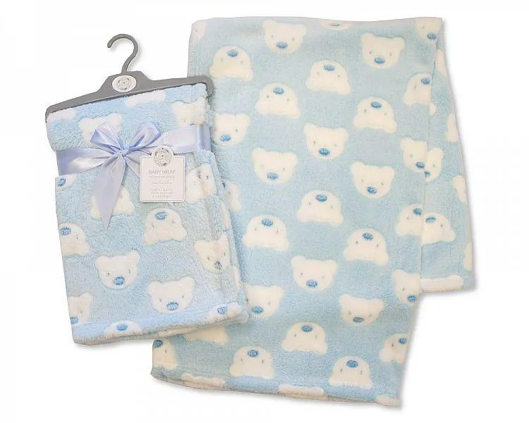 Printed Baby Wrap - Teddy - Sky - (BW-112-988S)
