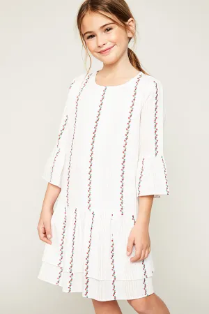 Printed Bell Sleeve Tunic Dress