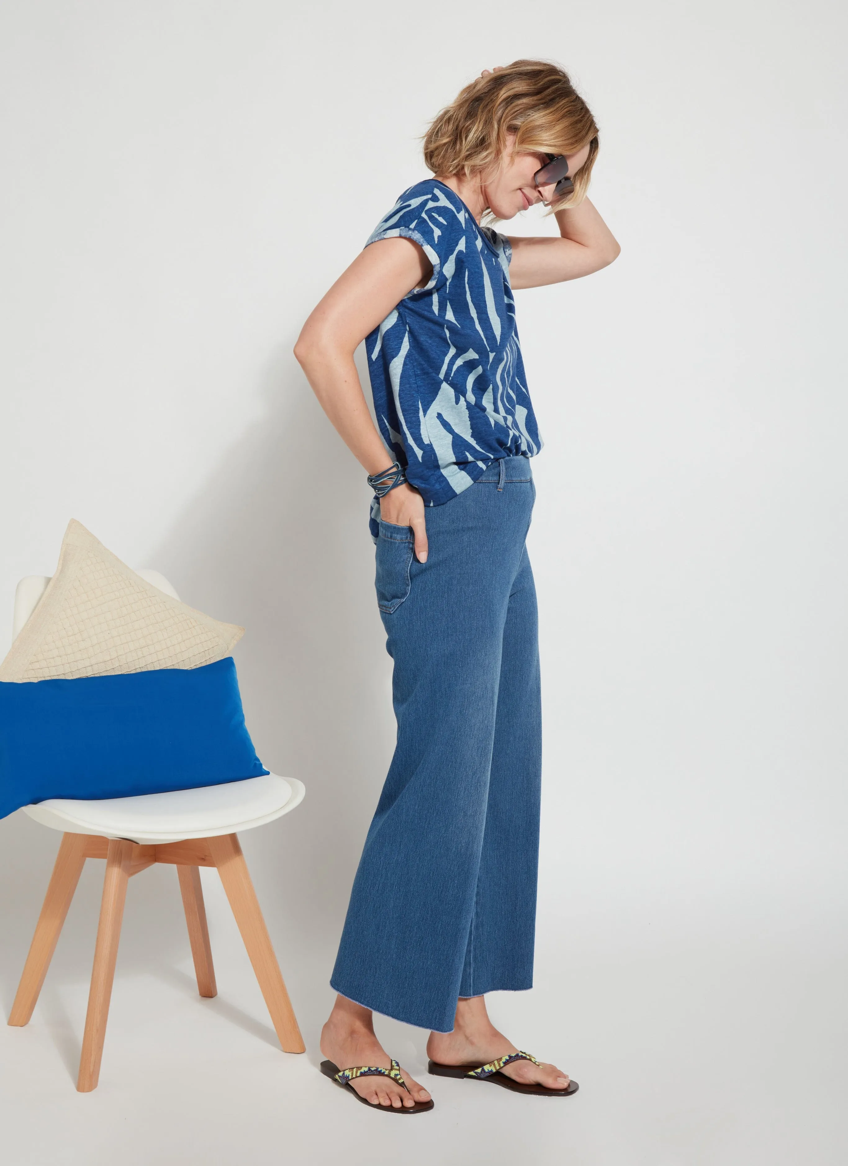 Printed Classic Tunic - Blue Wave