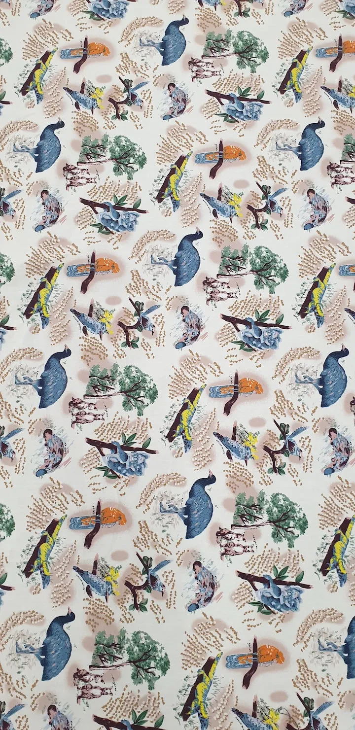 Printed Cotton Native Animals