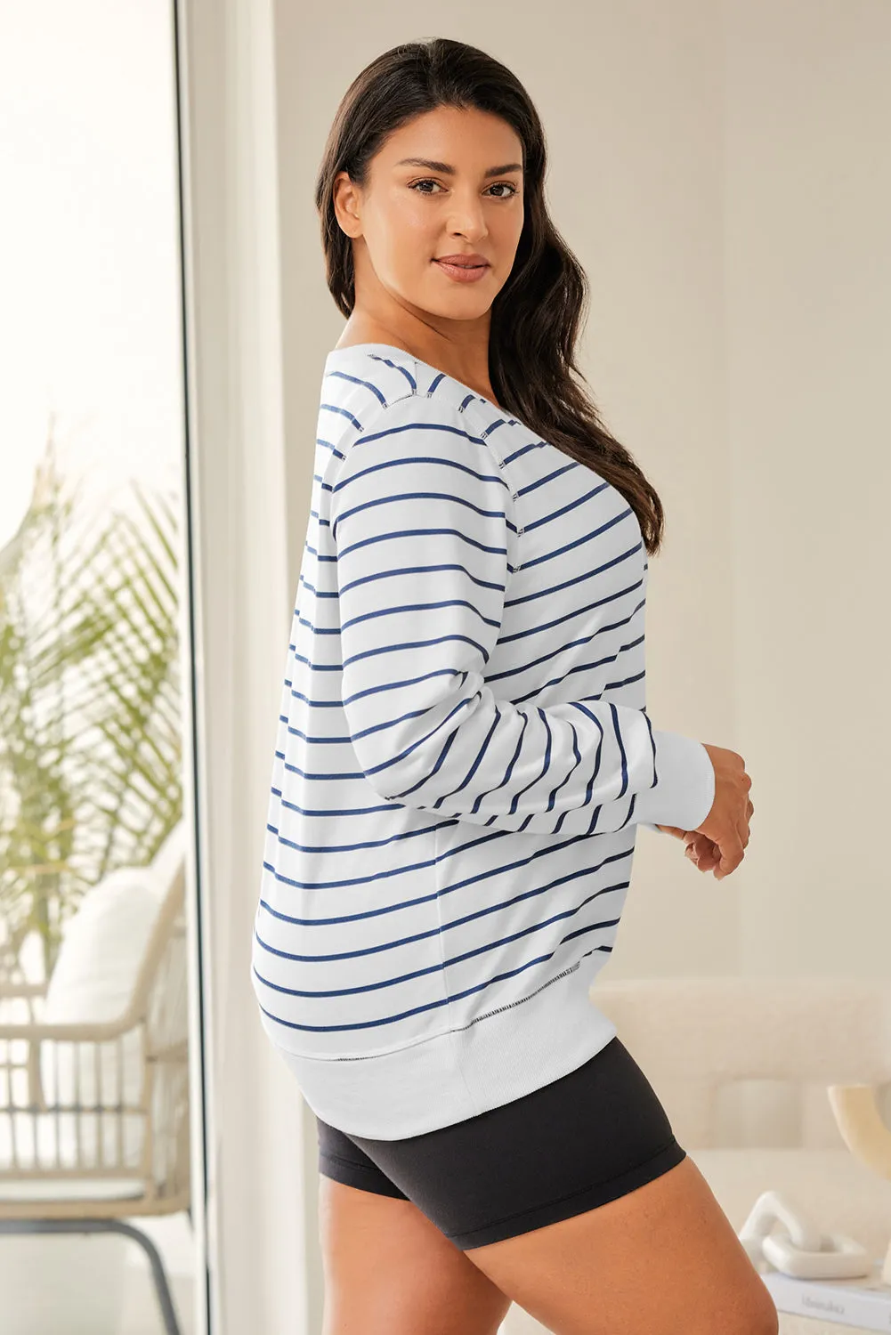 Printed Plus SIze Long Sleeve Top