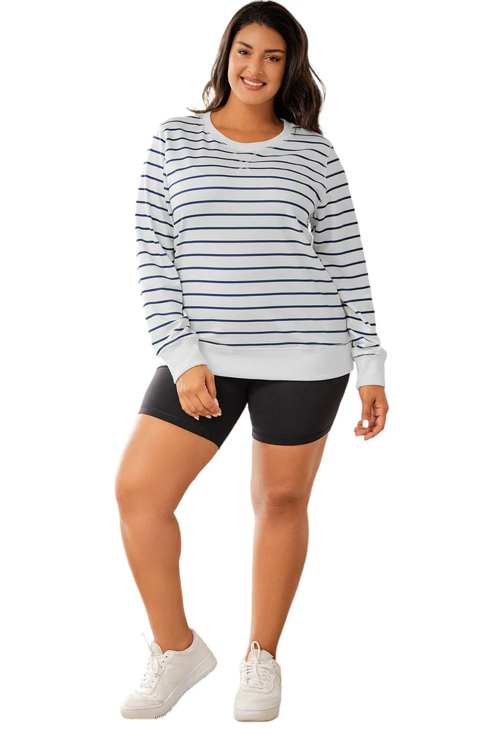 Printed Plus SIze Long Sleeve Top