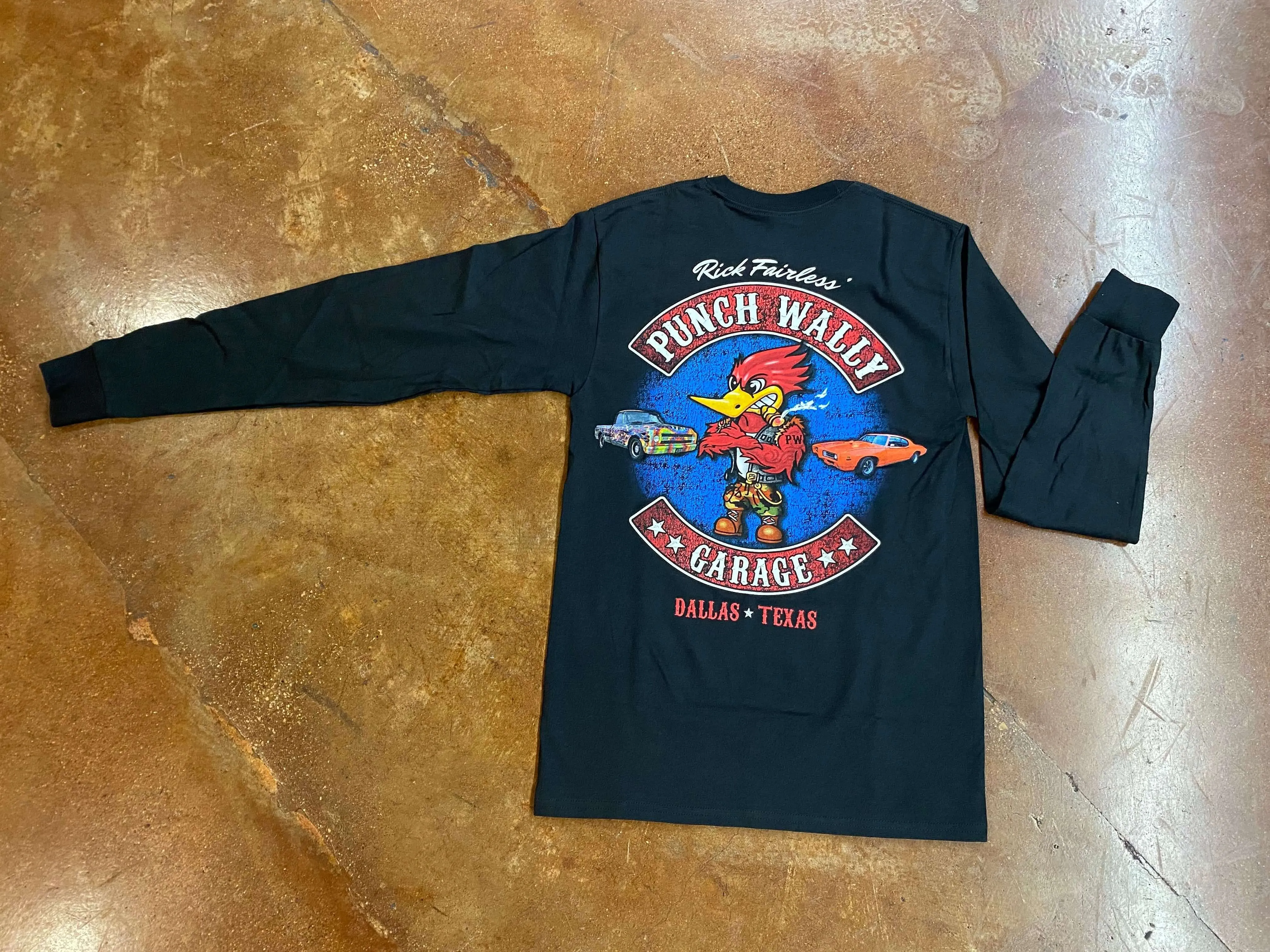 Punch Wally Garage Black Long Sleeve Tee