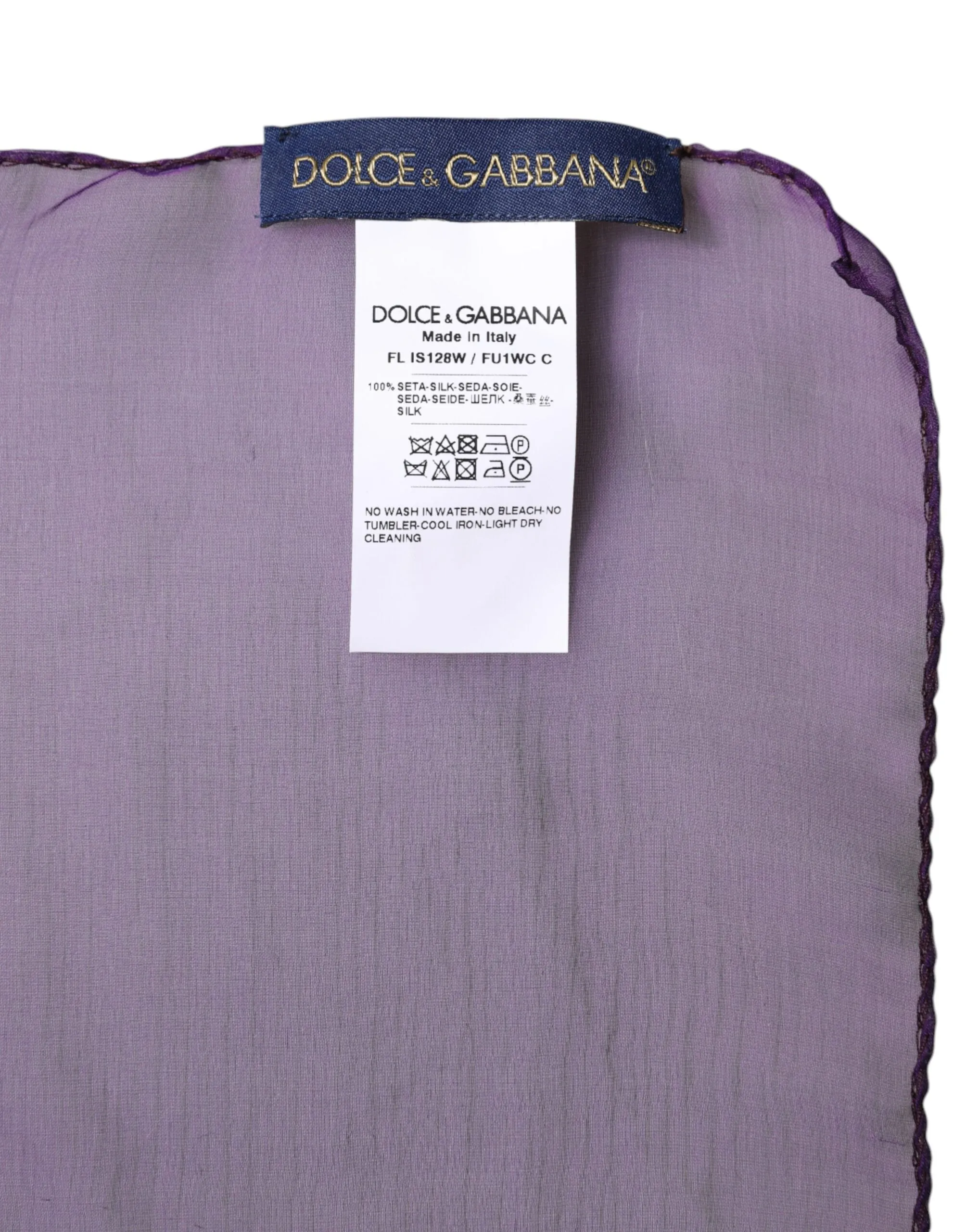 Purple Silk Rectangle Wrap Shawl Scarf