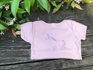 Purple/Pink Unicorn Baby Short Sleeve Tee