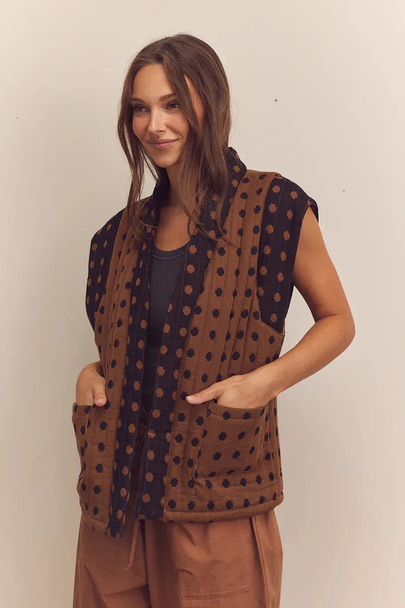 Quilted Tie Waist Vest