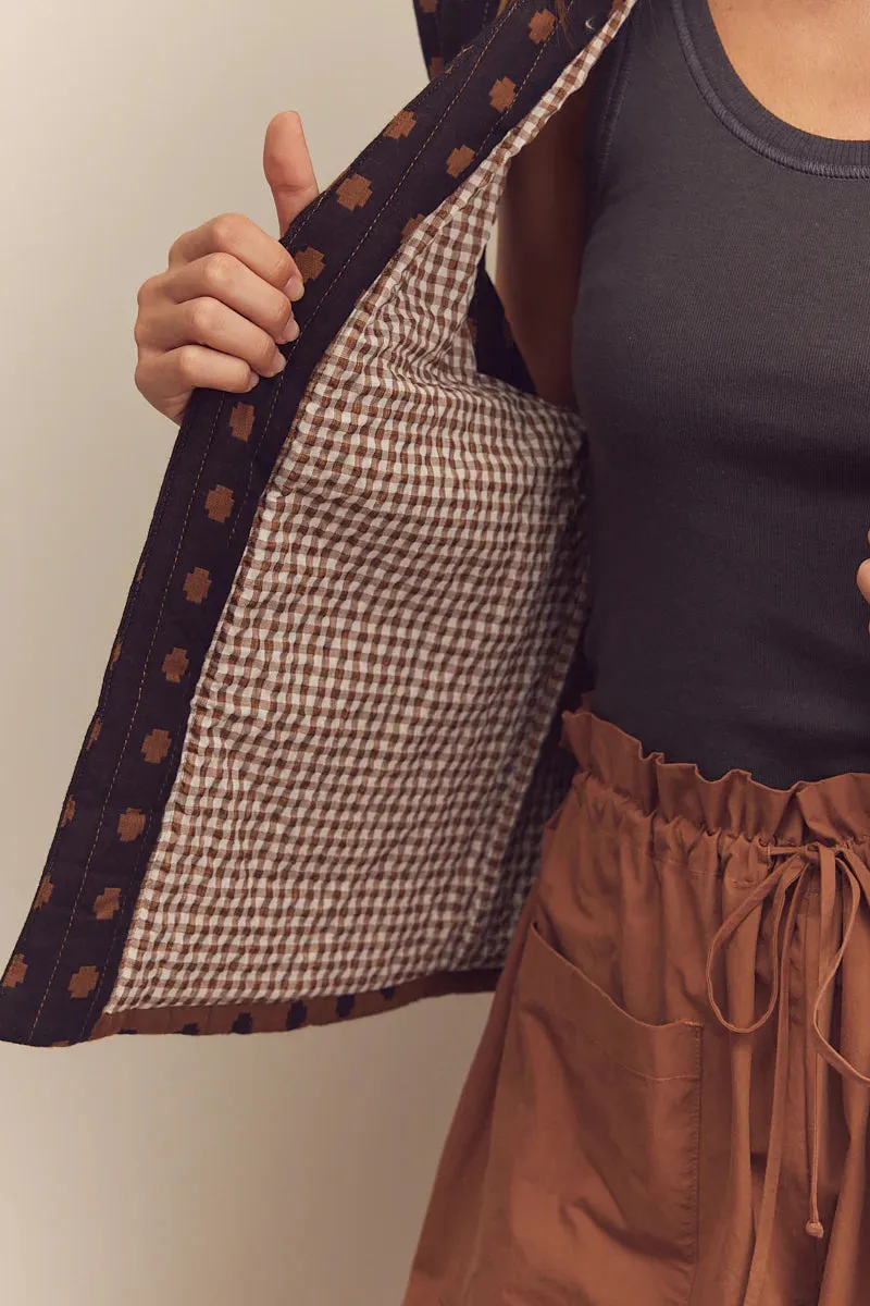 Quilted Tie Waist Vest