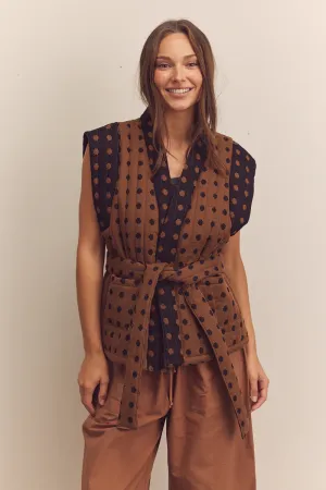 Quilted Tie Waist Vest