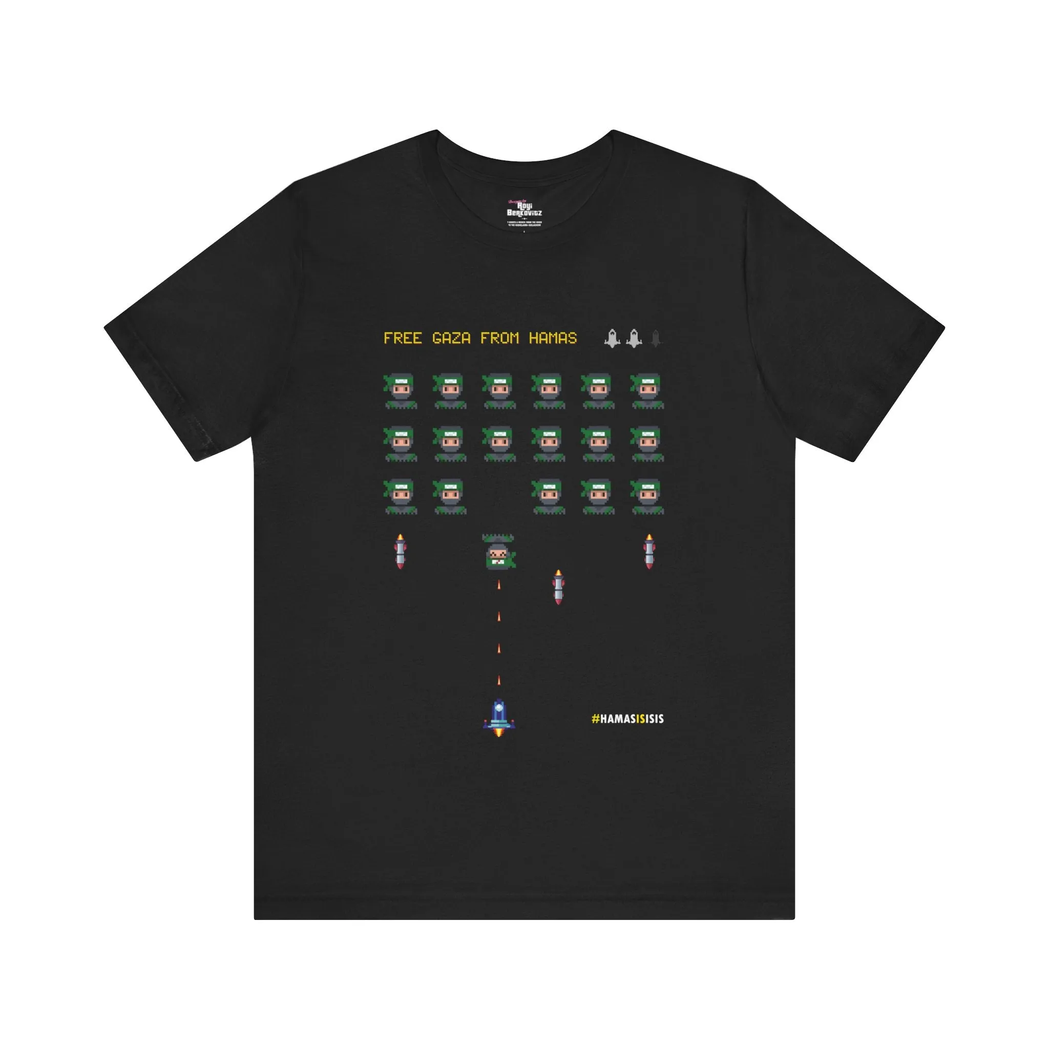 "Gaza Invasion" Black T-shirt for Men
